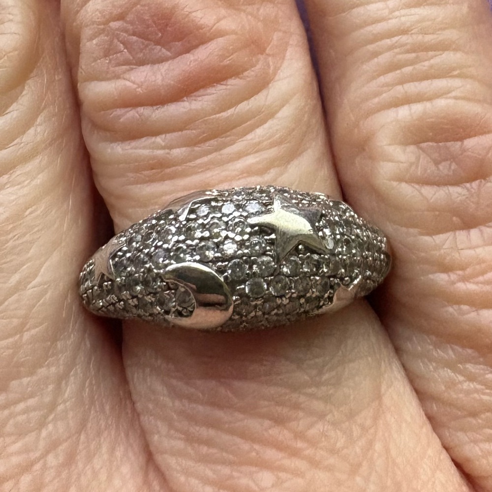 NWT Melinda Maria Pave Dome Ring